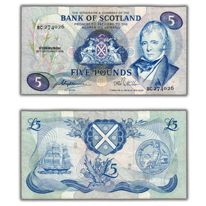 SOLD Bank of Scotland 1979 5 Five Pounds Note P #112d