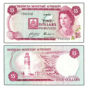 SOLD Bermuda 1978 $5 Five Dollars Note P #29a - VF/EF