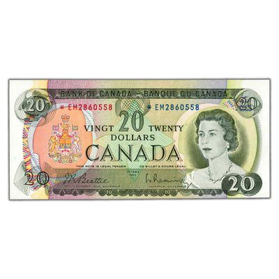 $20 1969 Bank of Canada Note *EM Replacement Prefix BC-50aA - UNC