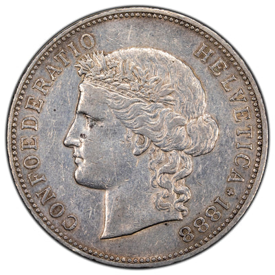 SOLD Switzerland 1888-B 5 Francs Silver Coin