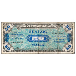 Germany 1944 50 Mark Allied Military Note P #196a - Circulated