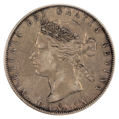 SOLD Canada 1870 L.C.W 50 Cents Half Dollar Silver Coin - ICCS VF-20