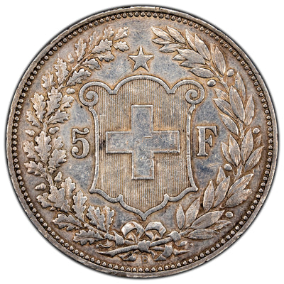 SOLD Switzerland 1888-B 5 Francs Silver Coin
