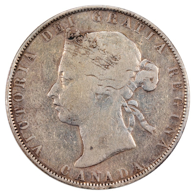 SOLD Canada 1871 50 Cents Half Dollar Silver Coin - ICCS VG-8