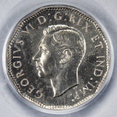 SOLD Canada 1947 Maple Leaf 5 Cents Coin - PCGS SP-64