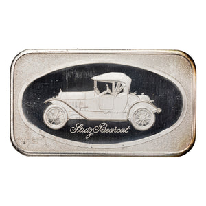 SOLD Vintage 1oz .999 Fine Silver Art Bar - Stutz Bearcat