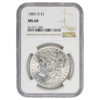 SOLD United States 1883-O $1 Morgan Silver Dollar Coin - NGC MS-60