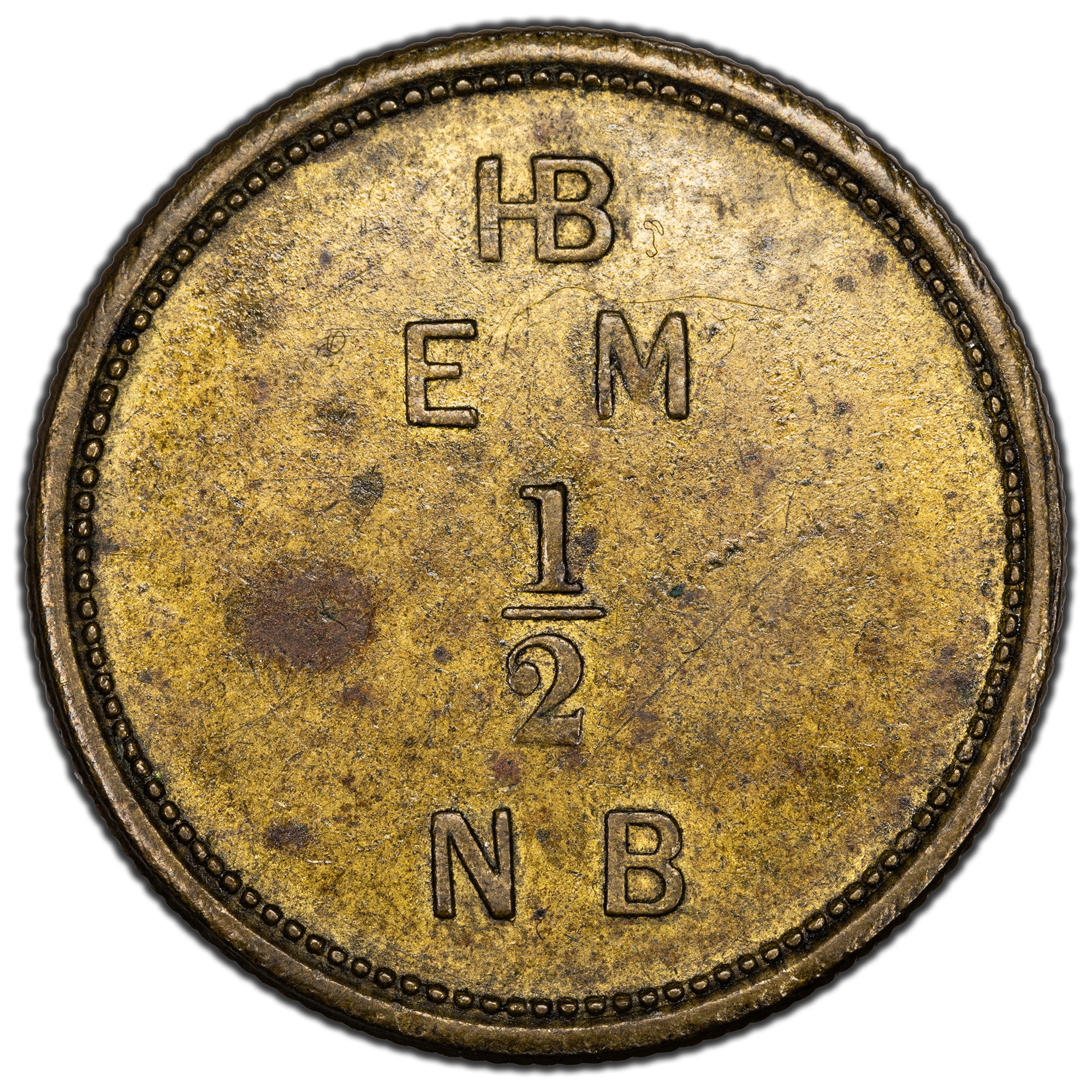 Hudsons Bay Company (1857) Eastmain 1/2 Made Beaver Token CH #FT2 BR ...