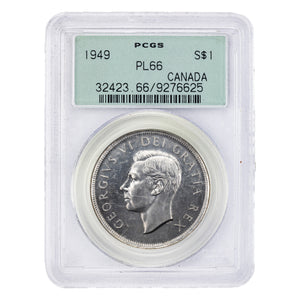 SOLD Canada 1949 $1 Silver Dollar Coin - PCGS Proof-Like PL-66