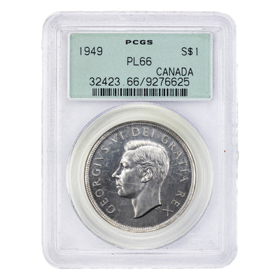SOLD Canada 1949 $1 Silver Dollar Coin - PCGS Proof-Like PL-66