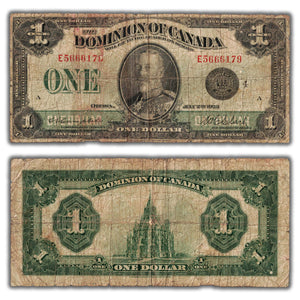 SOLD $1 1923 Dominion of Canada Note Campbell-Clark Black Seal Series E DC-25o