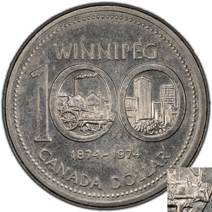 SOLD Canada 1974 Double Yoke #2 $1 Nickel Dollar Coin