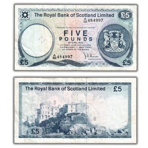 SOLD Scotland The Royal Bank 1980 5 Pounds Note P #337a - Writing
