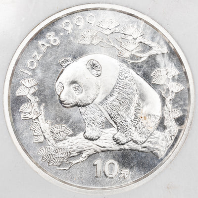 China 1997 Large Date 1oz .999 Fine Silver Panda Coin - NGC MS-68
