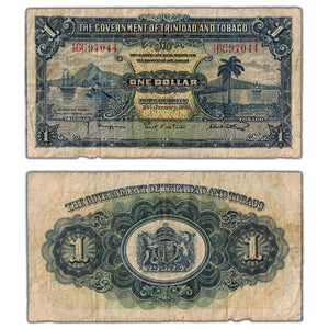 SOLD Trinidad & Tobago 1939 $1 One Dollar Note P #5b - Circulated