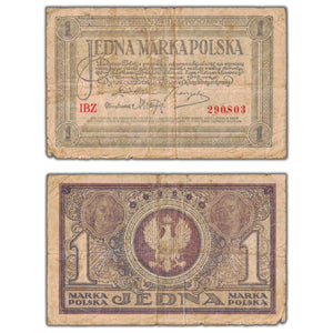 SOLD Poland 1919 1 One Marka Note P #19 - Circulated