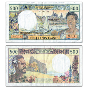 SOLD French Pacific Territoires ND (1990-2012) 500 Francs Note P #1f