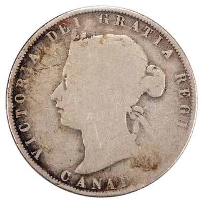 Canada 1872-H Inv A/V 50 Cents Half Dollar Silver Coin - ICCS G-4