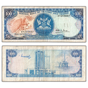 SOLD Trinidad & Tobago ND (1985) $100 Note P #40b - Writing