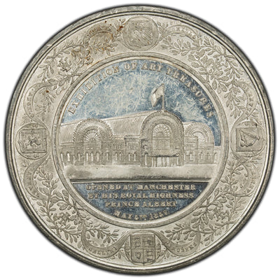 Great Britain 1857 Exhibition of Art Treasures White Metal Medal 63mm