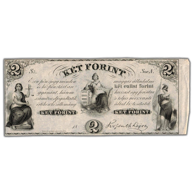 Hungary 1852 2 Forint Remainder Note P #S142