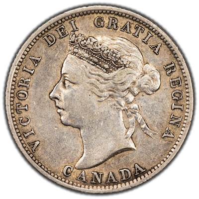 SOLD Canada 1899 25 Cents Quarter Silver Coin - VF-30