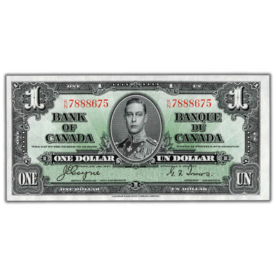 SOLD $1 1937 Bank of Canada Note Coyne-Towers K/N Prefix BC-21d - Choice UNC