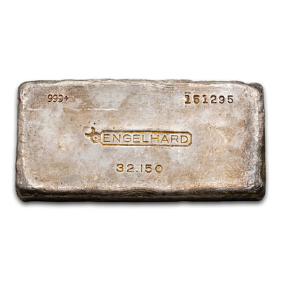 SOLD Vintage Engelhard 32.15oz Kilogram .999 Fine Silver Bar