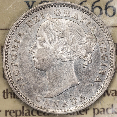 SOLD Canada 1891 22 Leaves 10 Cents Dime Silver Coin - ICCS EF-40