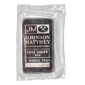 SOLD Johnson Matthey JM TD Bank 1oz .999 Fine Silver Bar - Sealed