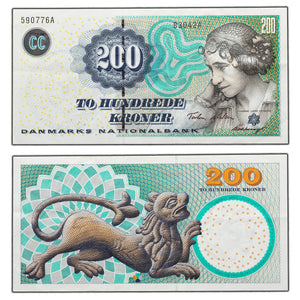 SOLD Denmark 2003 200 Kroner Note P #62c - EF