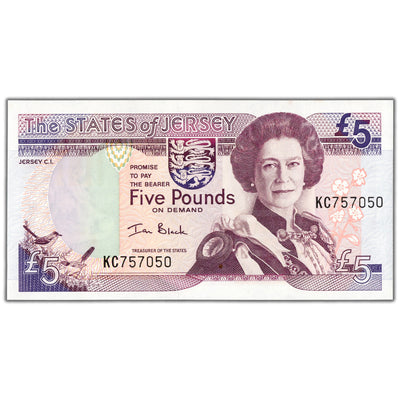 SOLD Jersey ND (2000) 5 Five Pounds Note P #27a - Choice Uncirculated