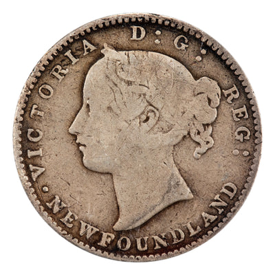 SOLD Newfoundland 1870 Obverse #2 10 Cents Silver Coin - ICCS G-6
