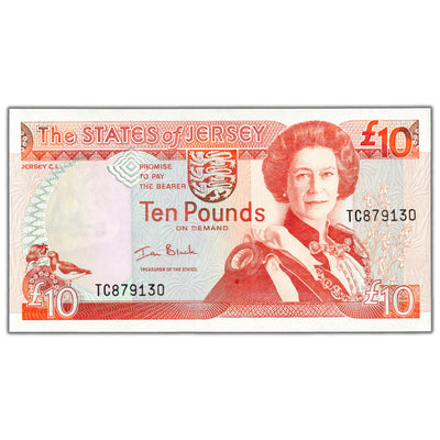 SOLD Jersey ND (2000) 10 Ten Pounds Note P #28a - Choice Uncirculated