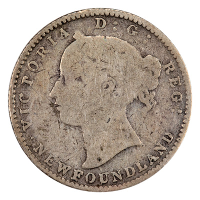 SOLD Newfoundland 1885 Obverse #2 10 Cents Silver Coin - ICCS G-4