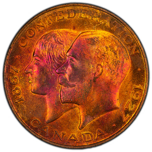 SOLD Canada 1927 Confederation Medallion - Gem Uncirculated - Nice Colour!