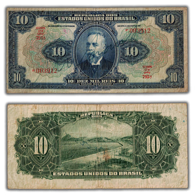 Brazil N.D (1942) 10 Ten Mil Reis Note P#126