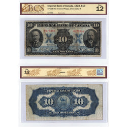 $10 1923 Imperial Bank of Canada Chartered Note #375-18-06 - BCS F-12