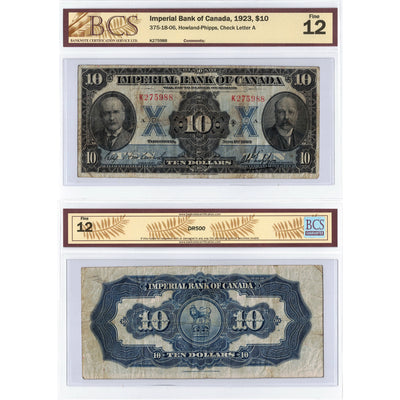 $10 1923 Imperial Bank of Canada Chartered Note #375-18-06 - BCS F-12