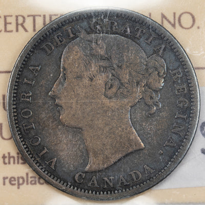 SOLD Canada 1858 Re-Engraved 5 20 Cents Silver Coin - ICCS VG-10