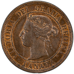 SOLD Canada 1901 1 Large Cent Coin - AU-55