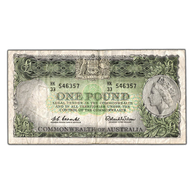 Australia N.D (1961-65) One Pound Note P #34 - Circulated
