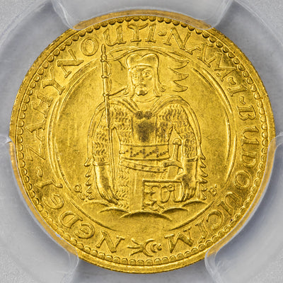 SOLD Czechoslovakia 1923 Ducat Gold Coin KM #8 - PCGS MS-64
