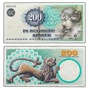 SOLD Denmark 1997 200 Kroner Note P #57a - VF