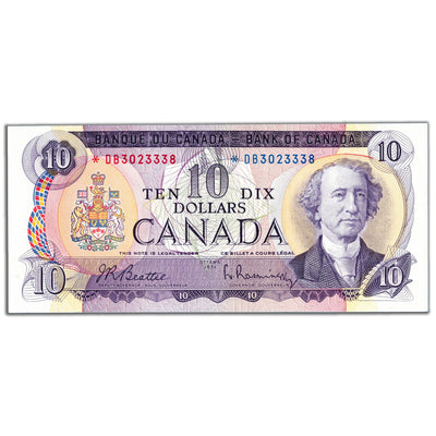 $10 1971 Bank of Canada Note *DB Replacement Prefix BC-49aA - Choice UNC