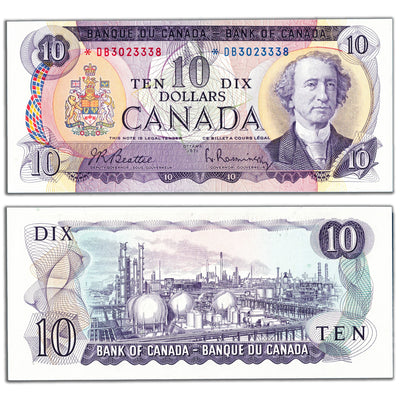 $10 1971 Bank of Canada Note *DB Replacement Prefix BC-49aA - Choice UNC