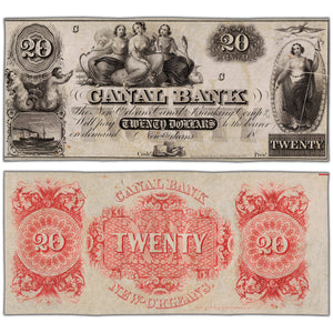 United States 1800's $20 Canal Bank Remainder Note - Uncirculated