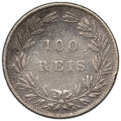 Portugal 1889 100 Reis Silver Coin KM #510