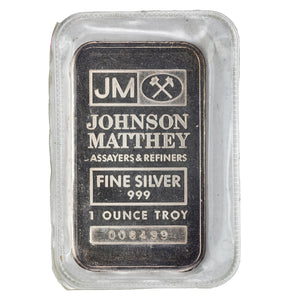 SOLD Johnson Matthey JM TD Bank 1oz .999 Fine Silver Bar - Sealed