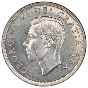 SOLD Canada 1950 Logs on Island Variety $1 Silver Dollar Coin - AU/UNC